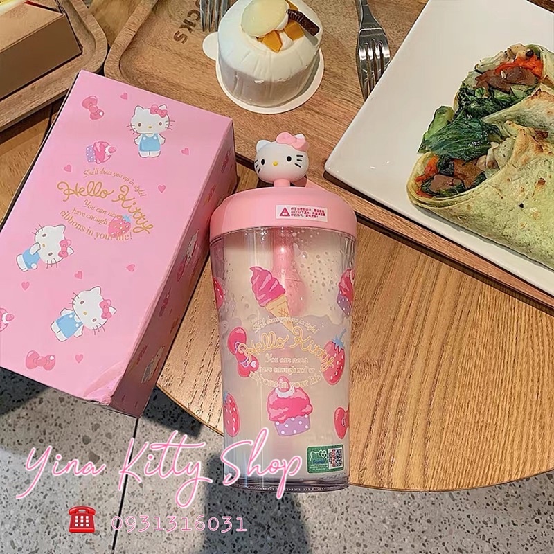 Ly Kitty ống hút