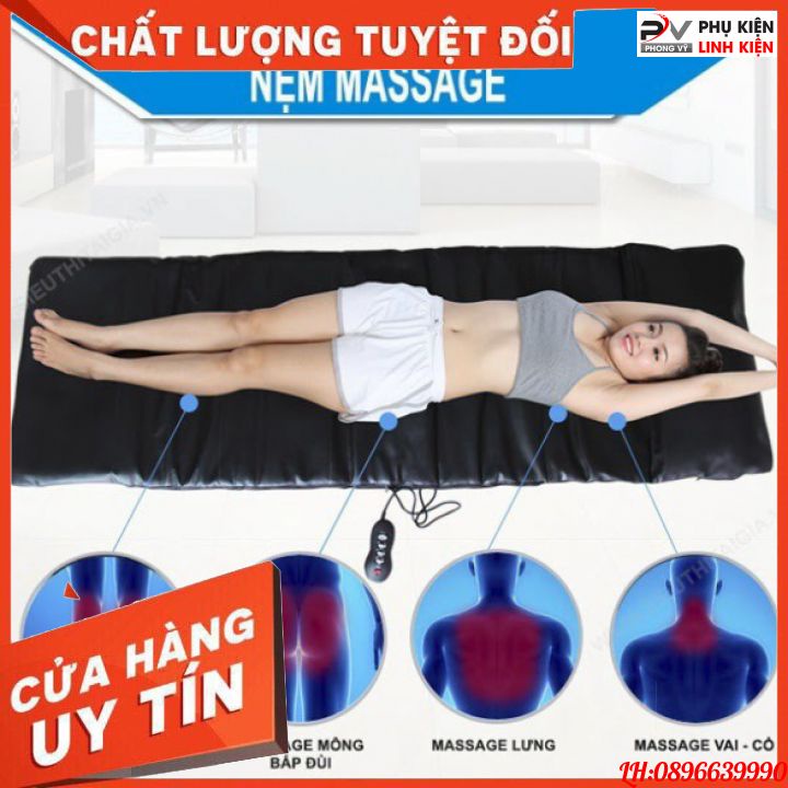 Nệm massage toàn thân cao cấp LAZYBAG xua tan mệt mỏi, giảm đau nhức, tuần hoàn máu