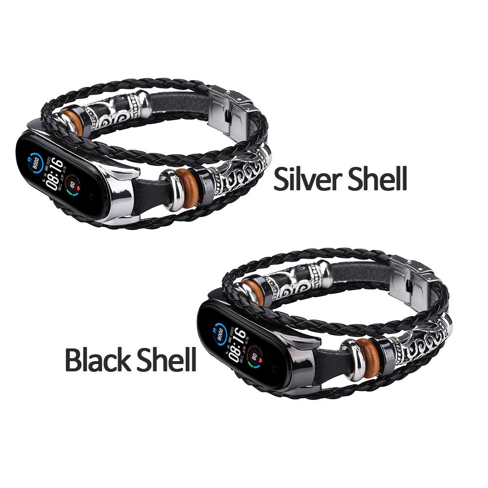 MYRONGVN Dây Đeo Bằng Da Thật Mềm Cho Đồng Hồ Thông Minh Xiaomi Mi Band 5