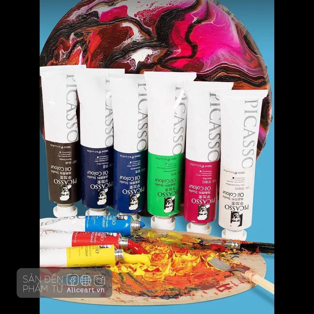 Màu sơn dầu - Màu dầu Picasso Phoenix 50ml dạng tuýp lẻ, vẽ tranh, gỗ, kim loại, pha đất sét 2022