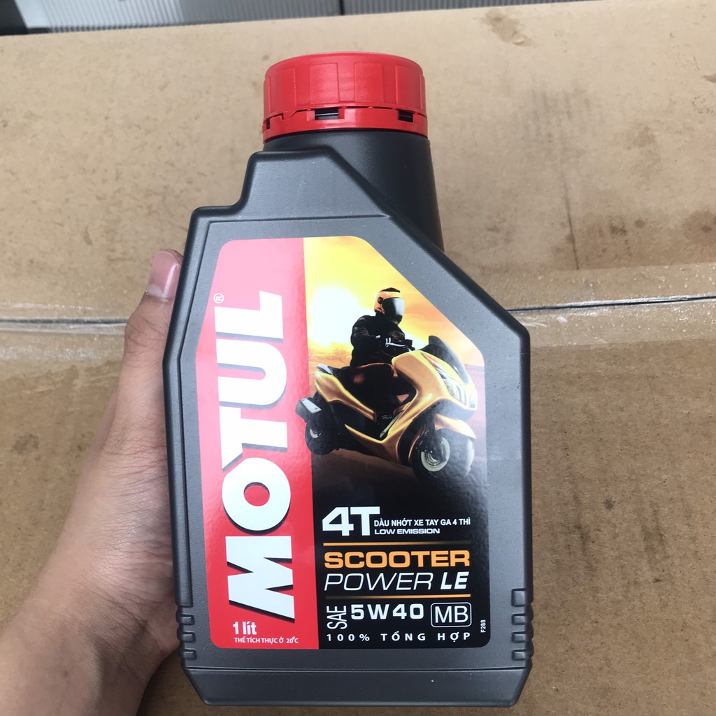 Dầu nhớt Motul Sooter Power LE 5W40 1L dầu nhớt Motul cho xe tay ga cao cấp chính hãng