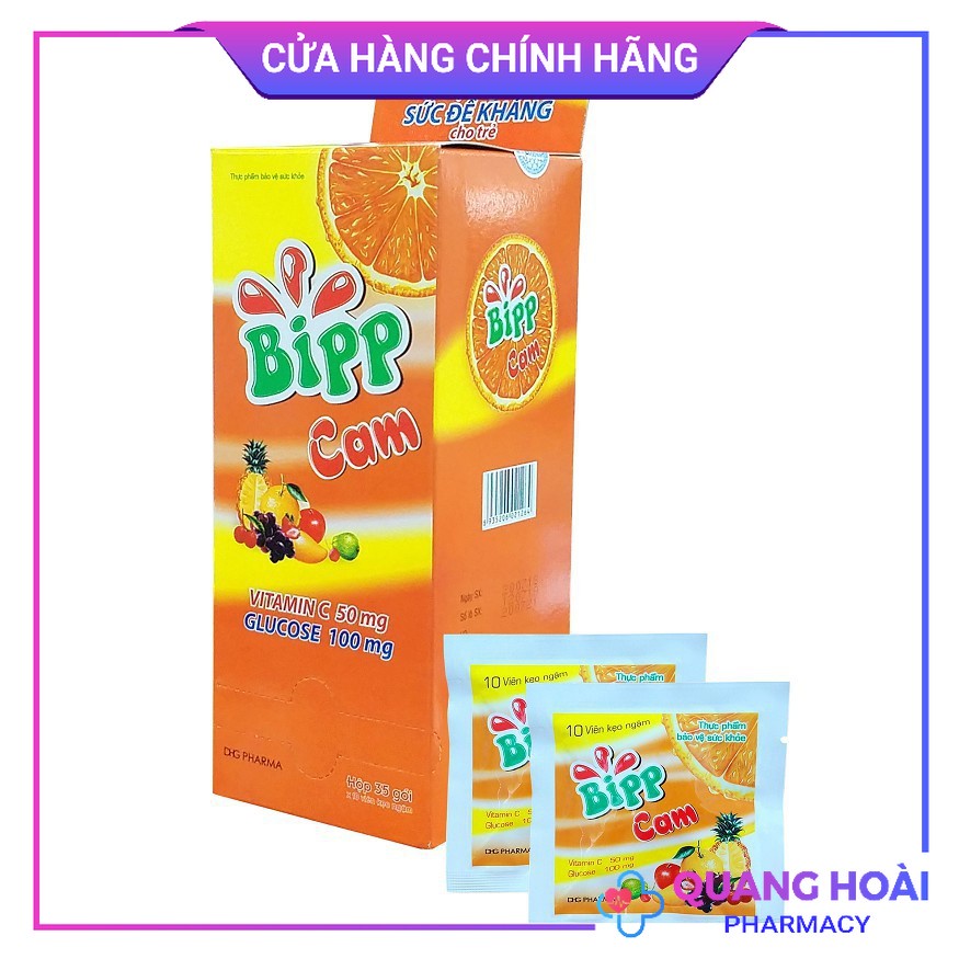 Combo 10 gói Bipp Cam - Bổ sung vitamin C, tăng cường sức đề kháng