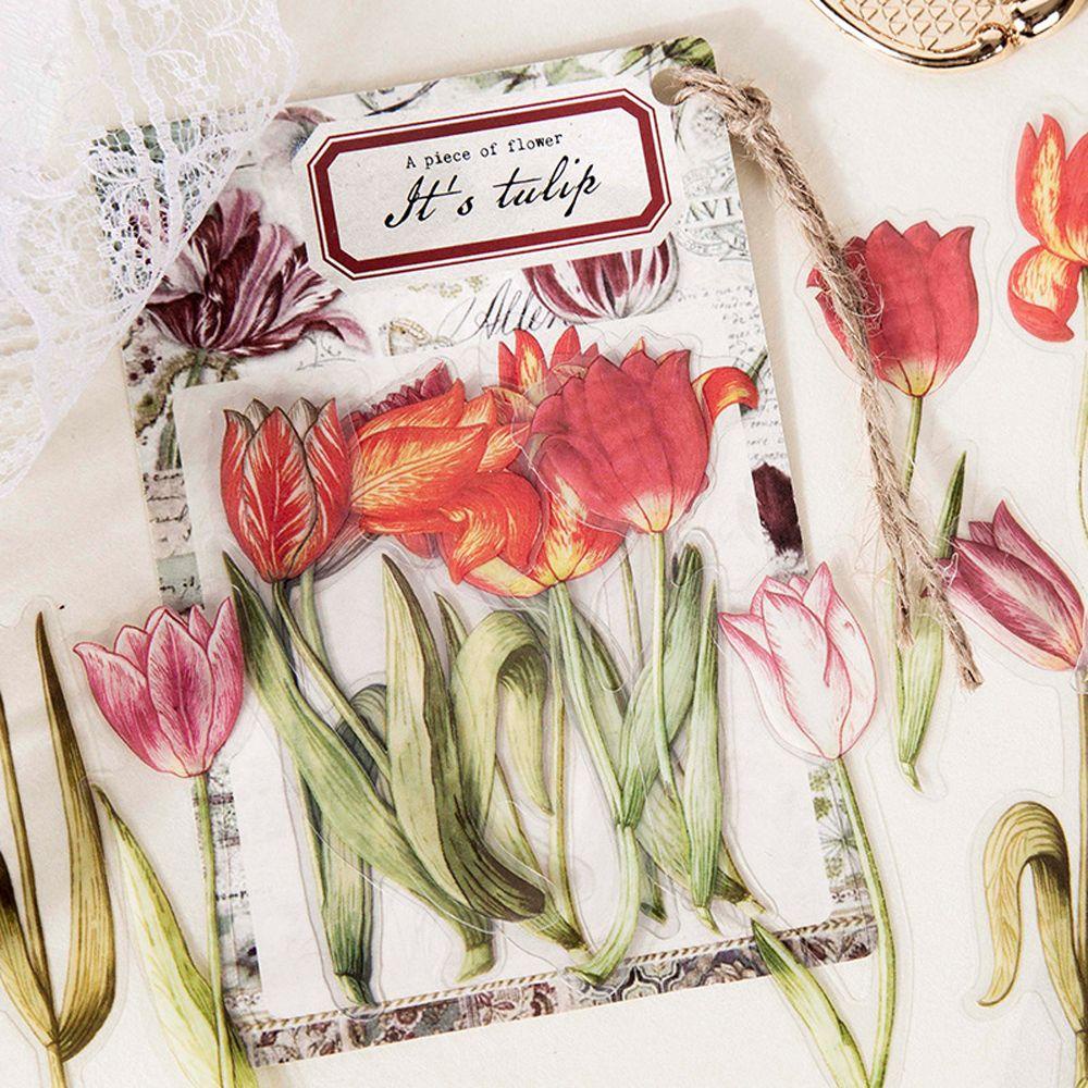 Nhãn Dán Hình Hoa Trang Trí Album Thủ Công DIY
