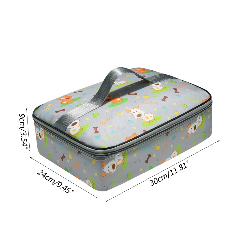 Túi Đựng Hộp Cơm Trưa Giữ Nhiệt Có Thể Tái Sử Dụng Với Tay Cầm Bằng Lá Nhôm Tiện Dụng