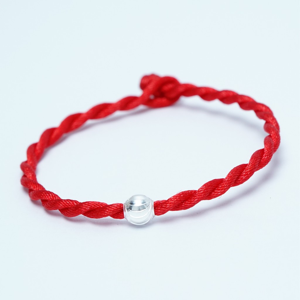 QMJ Vòng tay chỉ đỏ Bi bạc 925 mix dây tơ lụa xoắn, xinh xắn và may mắn - Q132 | BigBuy360 - bigbuy360.vn