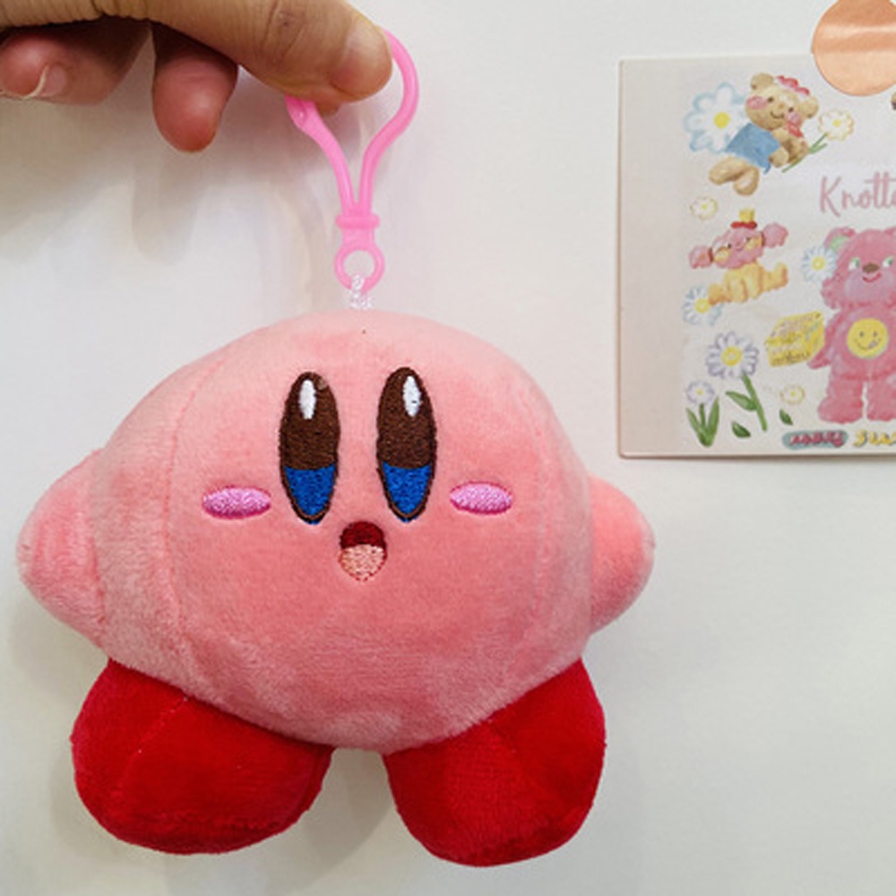 Móc khóa gắn hình Kirby nhồi bông mềm 10cm đáng yêu