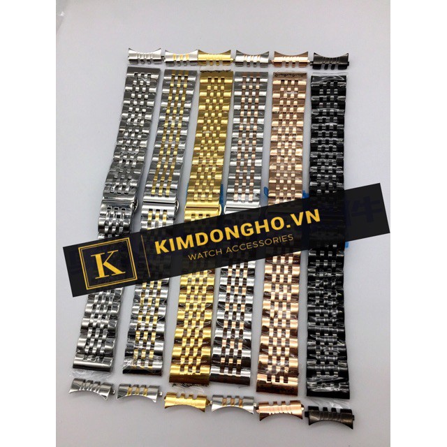 Dây đúc đồng hồ inox 7 mắt đủ size 18mm 19mm 20mm 21mm 22mm