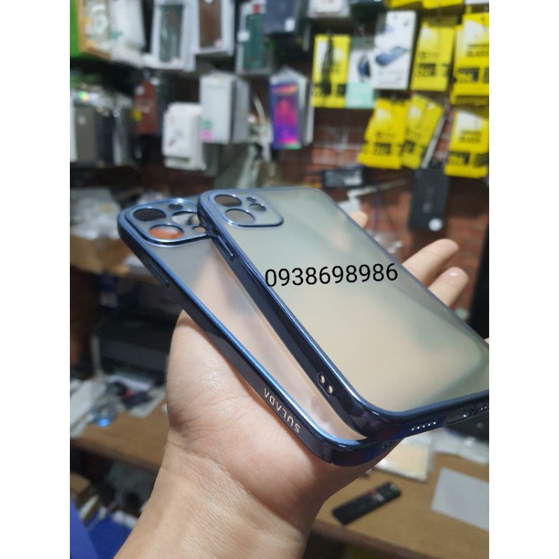 ốp lưng sulada nhám viền màu iphone 13 pro max/13/13 pro/x/xr/xsmax/11/11 pro/11 6.5/12/12 pro/12 pro max bảo vệ camera | BigBuy360 - bigbuy360.vn