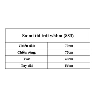 Áo Sơ mi túi trái whbm (883) (Ảnh/Video tự chụp)