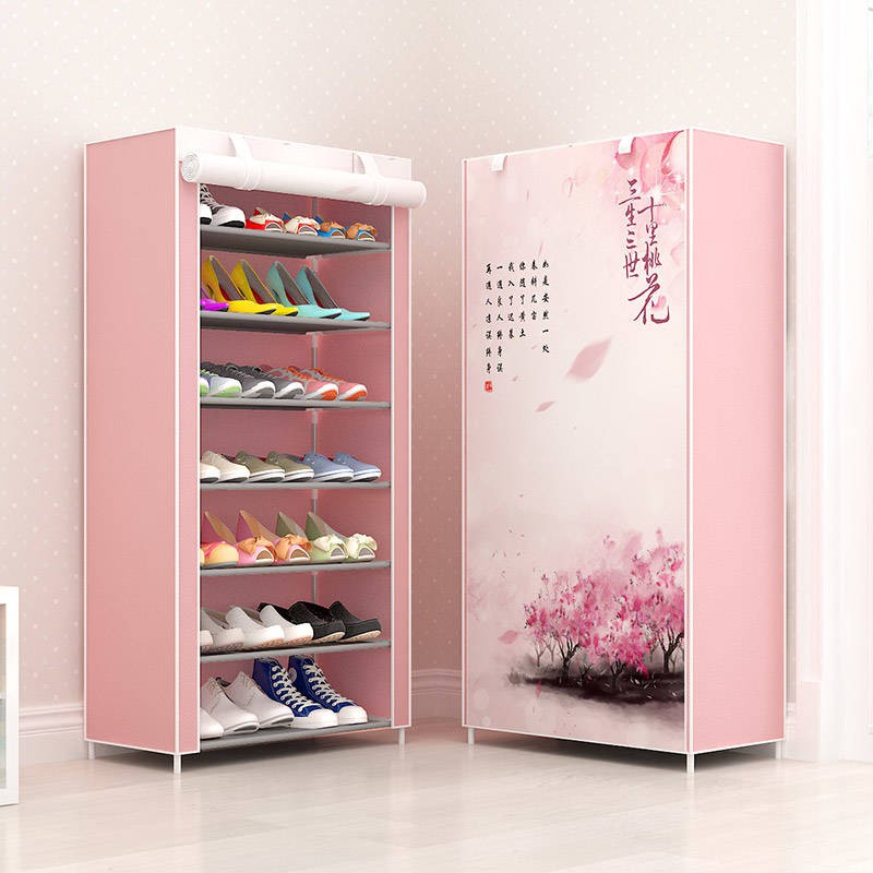 kệ giày dép Giá để giày nhiều lớp đơn giản gia dụng chống bụi đa chức năng