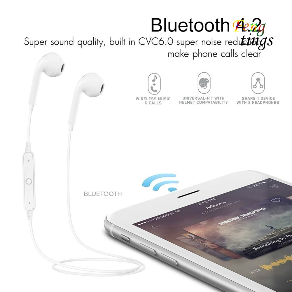 【FT】Bluetooth 4.2 Wireless Stereo In-Ear Sports Headphone Earphone for Android iOS