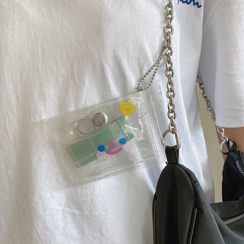 Túi đựng thẻ kiểu kim tuyến trong suốt chống thấm nước dành cho học sinh Tom House | BigBuy360 - bigbuy360.vn