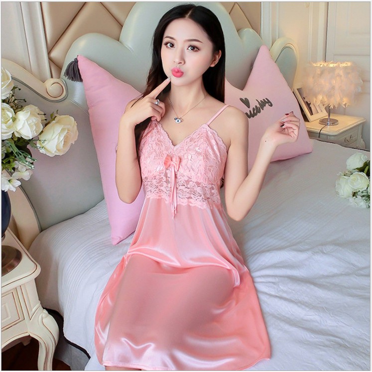 Đầm Ngủ Sexy Váy Ngủ 2 Dây Dáng Xòe❣️FreeShip - Chất Đẹp❣️ Lụa Satin Mềm Mát Mịn (N81)