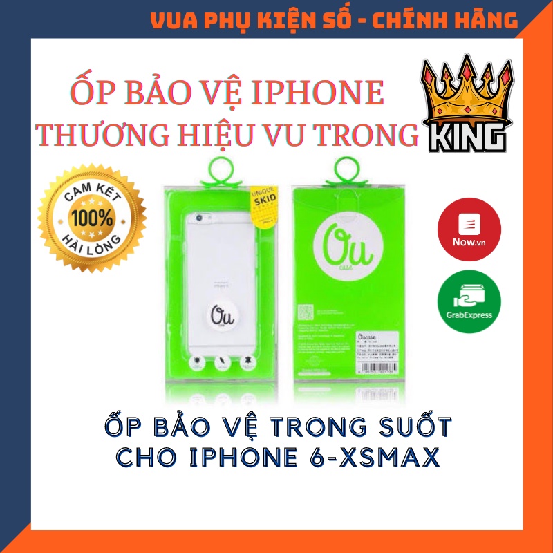 Ốp Iphone Lưng Silicon Trong Suốt Chính Hãng VU - Bền Đẹp