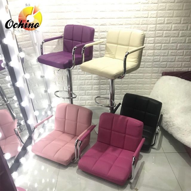 Ghế Quầy Bar Cao Cấp - Ghế Makeup Spa Xoay Tay Vịn