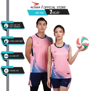 Bộ quần áo thể thao nam nữ Beyono Vincent màu hồng, đồng phục chơi bóng vải thun thoáng mát, co giãn thấm hút
