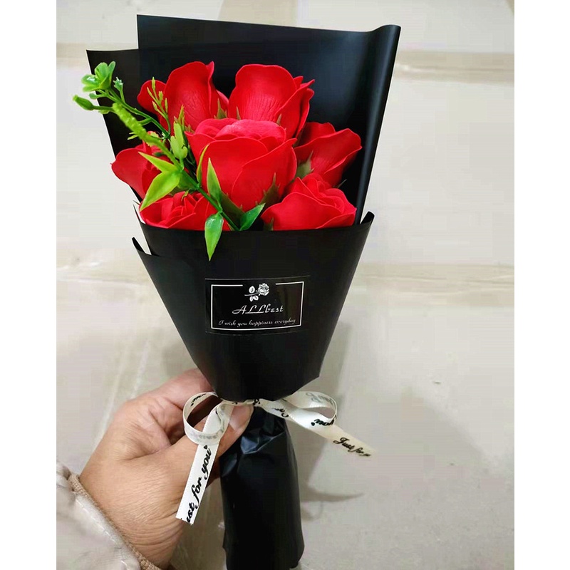 Hoa khô, hoa sáp trang trí, quà tặng kèm gấu bông
