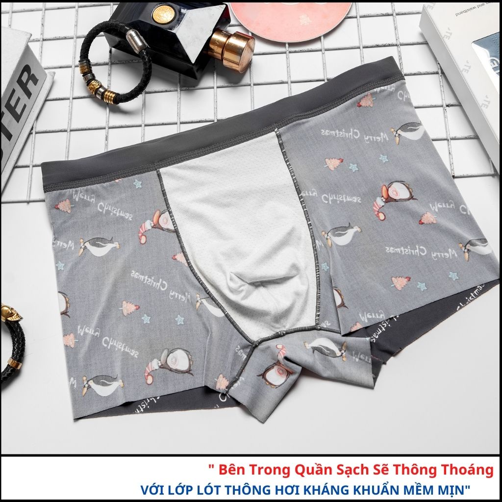 Quần Sịp Nam  Quần Lót Nam BOXER Hoạ Tiết Co Dãn 4 Chiều Xuất Nhật - Ship Đùi Nam Hoạ Tiết Ngộ Nghĩnh