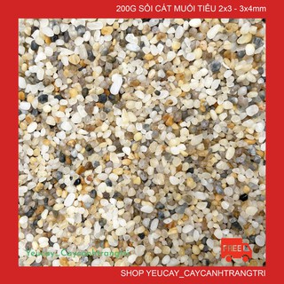 200G - Sỏi cát muối tiêu – Rải bể cá thủy sinh, tiểu cảnh, chậu cây, sân vườn (Ảnh thật)