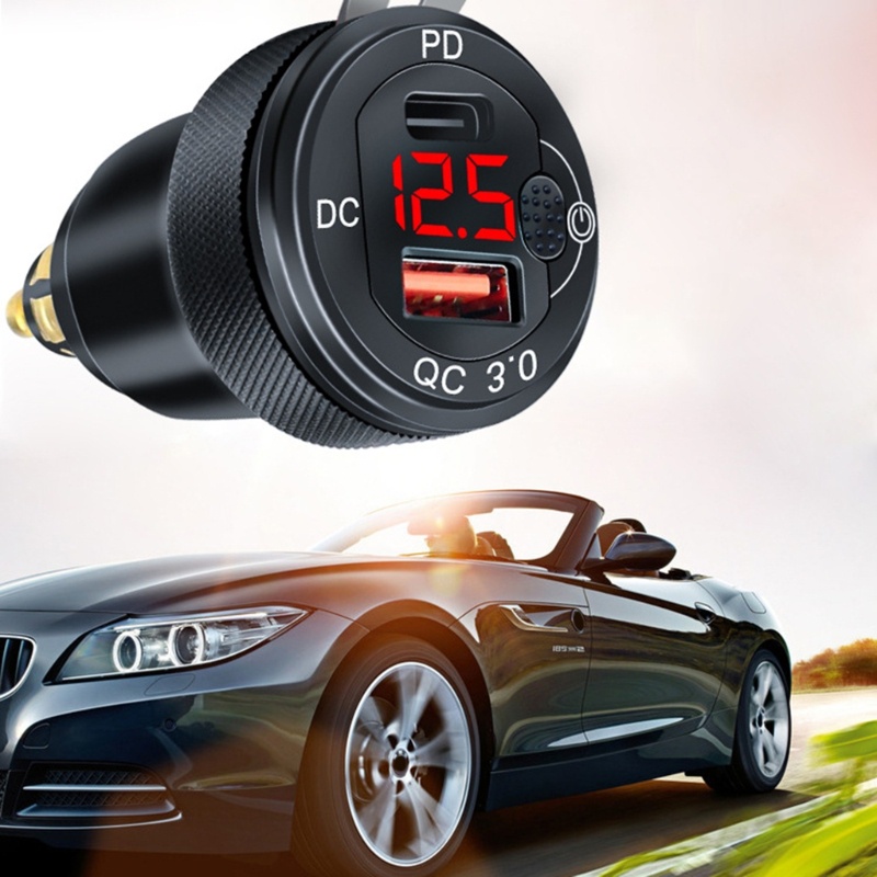 Cục Sạc Điện Thoại USB Kép GPS 12V / 24V Gắn Tay Lái Xe Máy