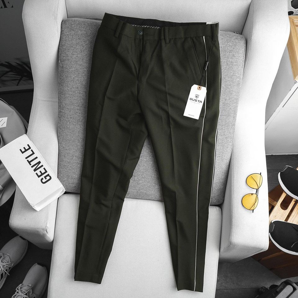 [ 6 Màu] Quần Tây Nam Hàn Quốc Dáng Ôm Công Sở - Quần Âu Nam Kẻ Viền Đẹp Chống Nhăn Chống Xù Co giãn- QA03-Gusta | BigBuy360 - bigbuy360.vn