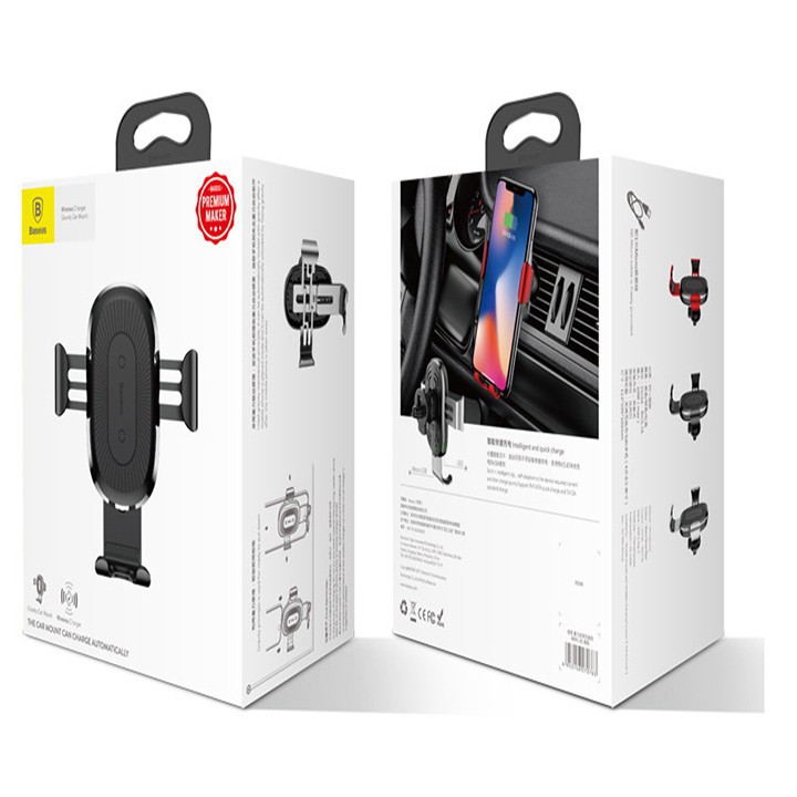 Giá đỡ điện thoại kiêm sạc không dây thông minh trên ô tô nhãn hiệu Baseus - Mã WXYL-01 | BigBuy360 - bigbuy360.vn