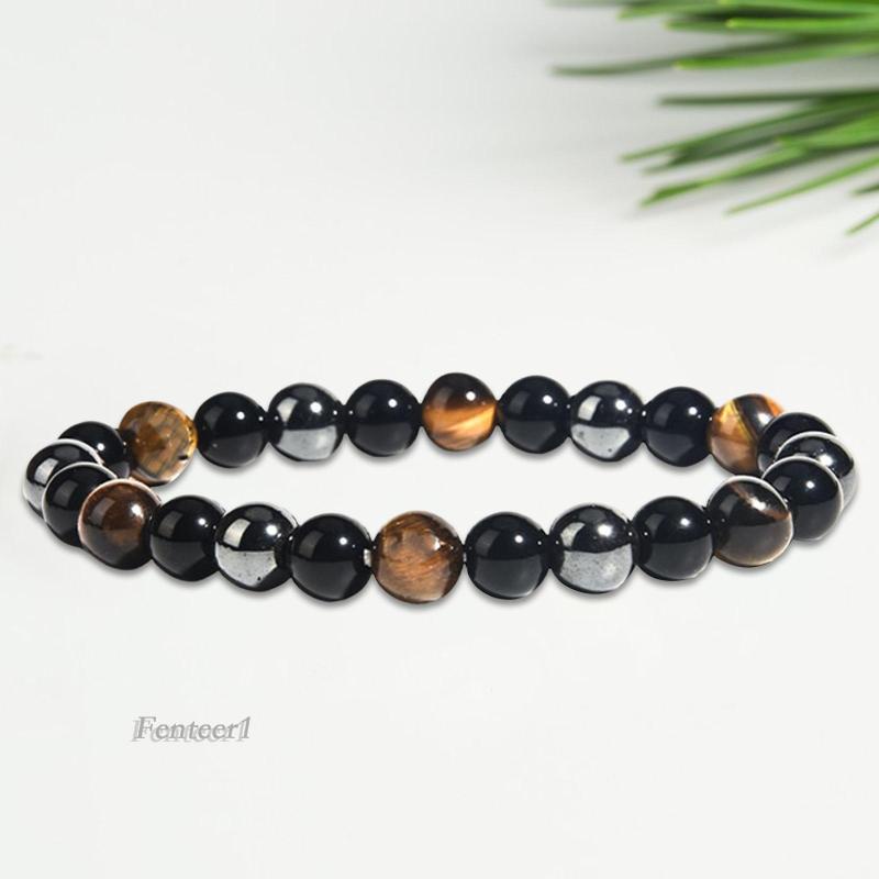 1 [Fenteer1] Vòng Tay Chuỗi Hạt Tròn Thời Trang Unisex Thích Hợp Cho Tiệc Bãi Biển Mùa Hè