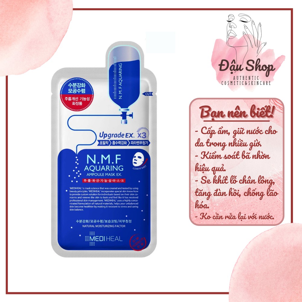 Lẻ miếng mặt nạ Mediheal aquaring ampoule mask HSD