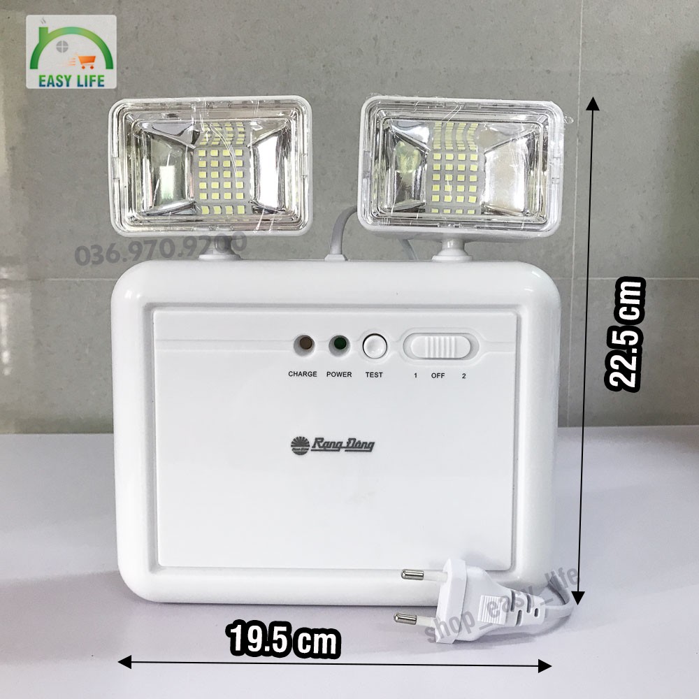 Đèn Chiếu Sáng Khẩn Cấp 6W LED Rạng Đông (Pin trâu + Chiếu sáng gấp đôi)