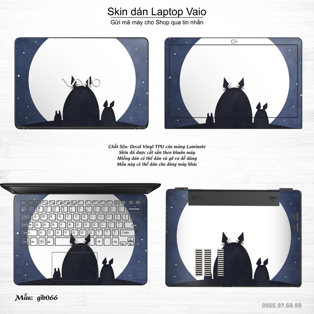 Skin dán Laptop Sony Vaio in hình Ghibli _nhiều mẫu 10 (inbox mã máy cho Shop)