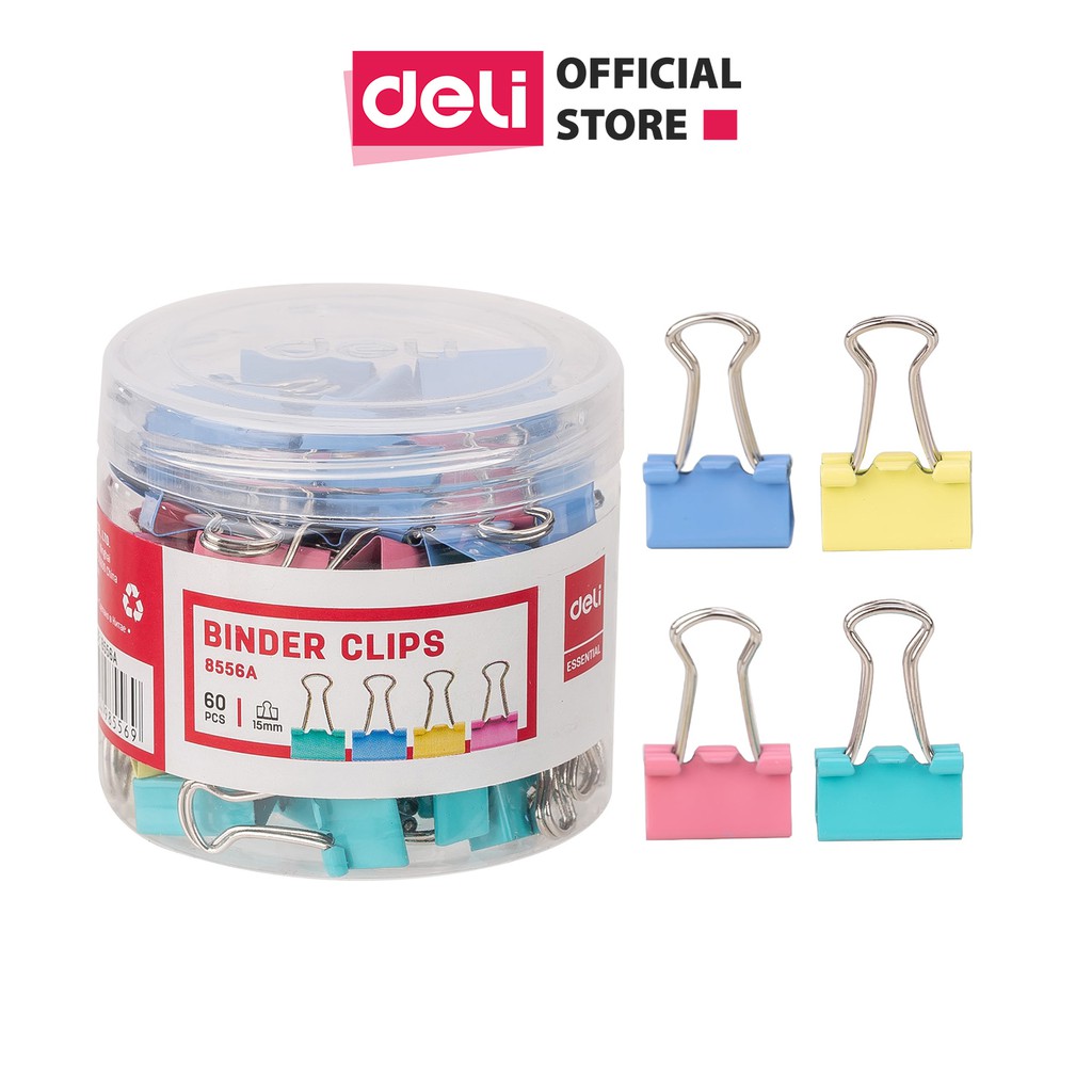 Kẹp giấy màu deli - Double Clip 15mm 19mm 25mm 32mm 41mm 51mm