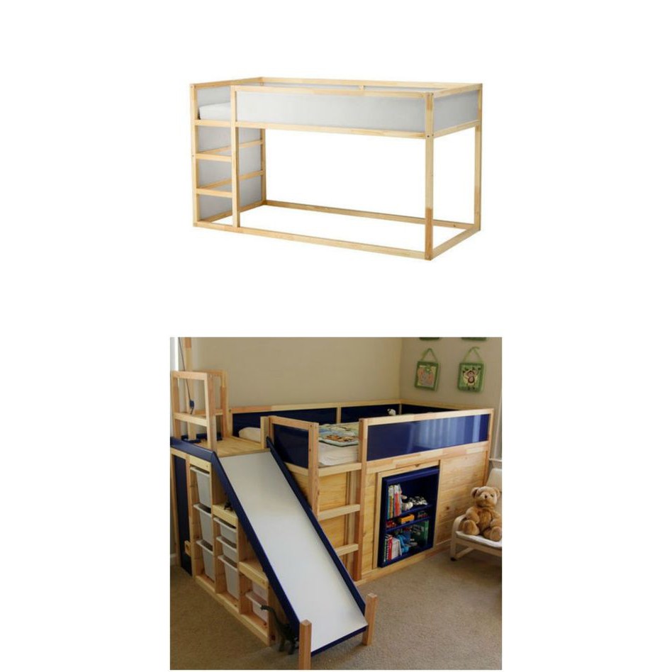 Giường Tầng cho bé yêu- Baby Bed- Cho bé phong gian riêng tư, giúp bé mạnh mẽ hơn, sáng tạo sắp xếp theo ý mình-Gỗ thông