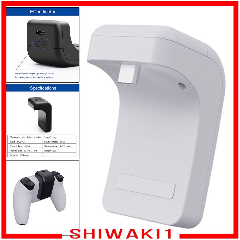 Bộ Sạc Pin Shiwaki1 1800mah Có Đèn Led Cho Tay Cầm Ps5