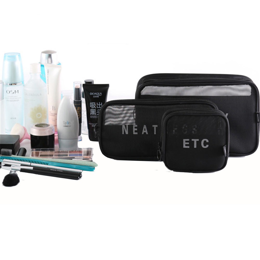 【COD】Túi Lưới Trong Suốt Đựng Đồ Trang Điểm