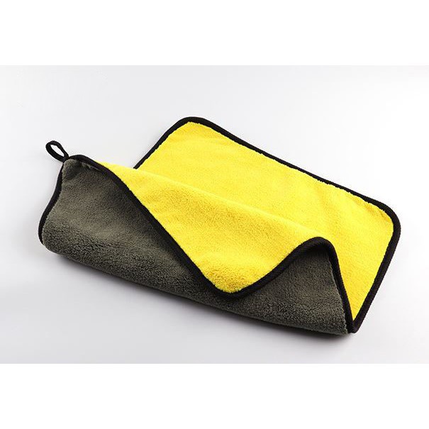 Khăn lau ô tô xe hơi lau bếp lau kính lau tay màu vàng 2 lớp cao cấp siêu sạch siêu thấm hút S046