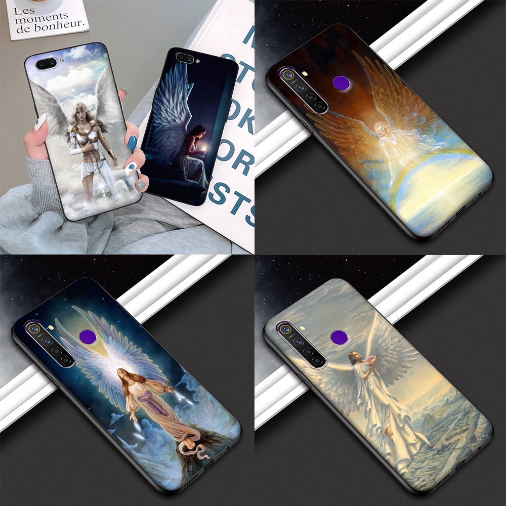 OPPO A53 A32 F11 Reno 2 3 4 Z 2Z 2F Pro 2020 TPU Soft Silicone Case Casing Cover PZ28 Beautiful Angel Wings