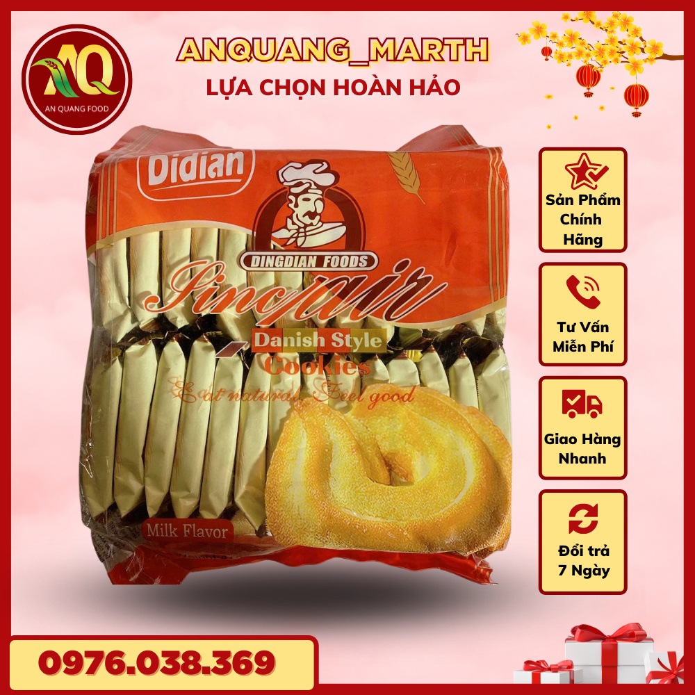 Bánh quy ANQUANG_MARTH,bánh didian vị sữa , Soda,Yến mạch , chuối , dứa gói 476gr-Hàng chất lượng