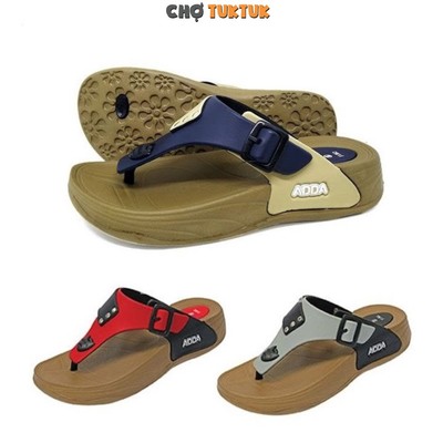 Dép nữ Trung niên Thái Lan quai xỏ ngón chất cao su nhẹ êm chống trơn ADDA 31J82