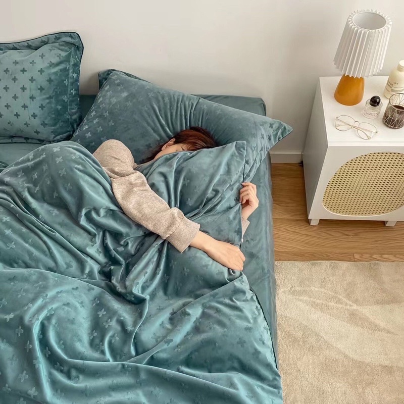 🍇🍇 Sét Chăn Ga Gối Nỉ Len CASHMERE 4 Món Chất Siêu Đẹp Ấm Áp Và Mềm Mịn - Mã KG117 🍇🍇 | BigBuy360 - bigbuy360.vn