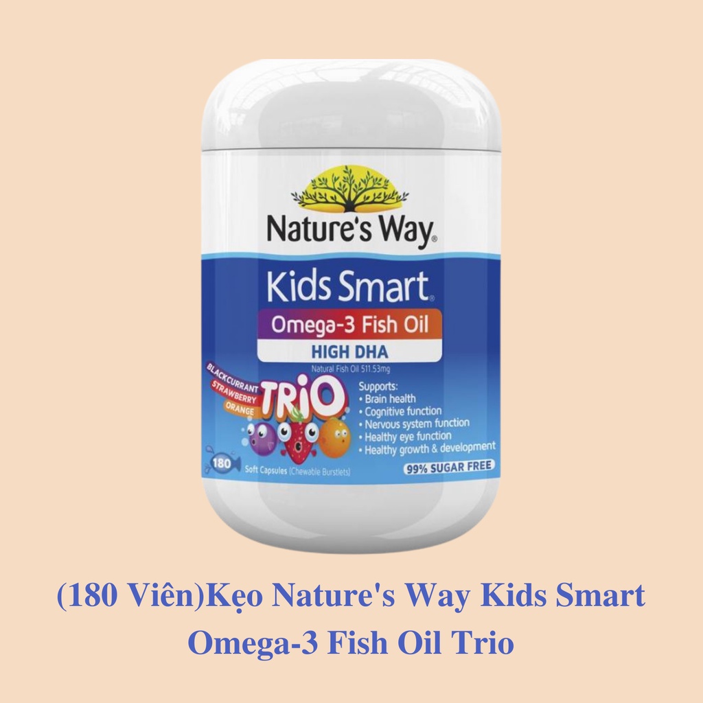 Kẹo Nature's Way Kids Smart Omega-3 Fish Oil Trio