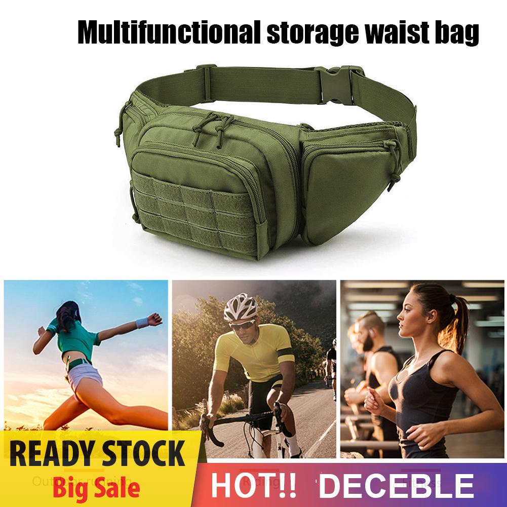 deceble Waterproof Men Waist Bag Outdoor Sports Camping Hiking Oxford Cloth Pouch