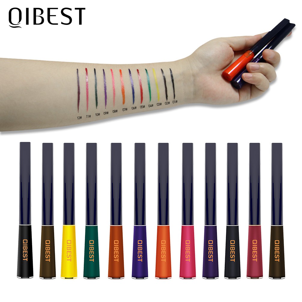Bút kẻ mắt nước QIBEST màu sắc độc đáo chống thấm nước chất lượng cao 20g | BigBuy360 - bigbuy360.vn