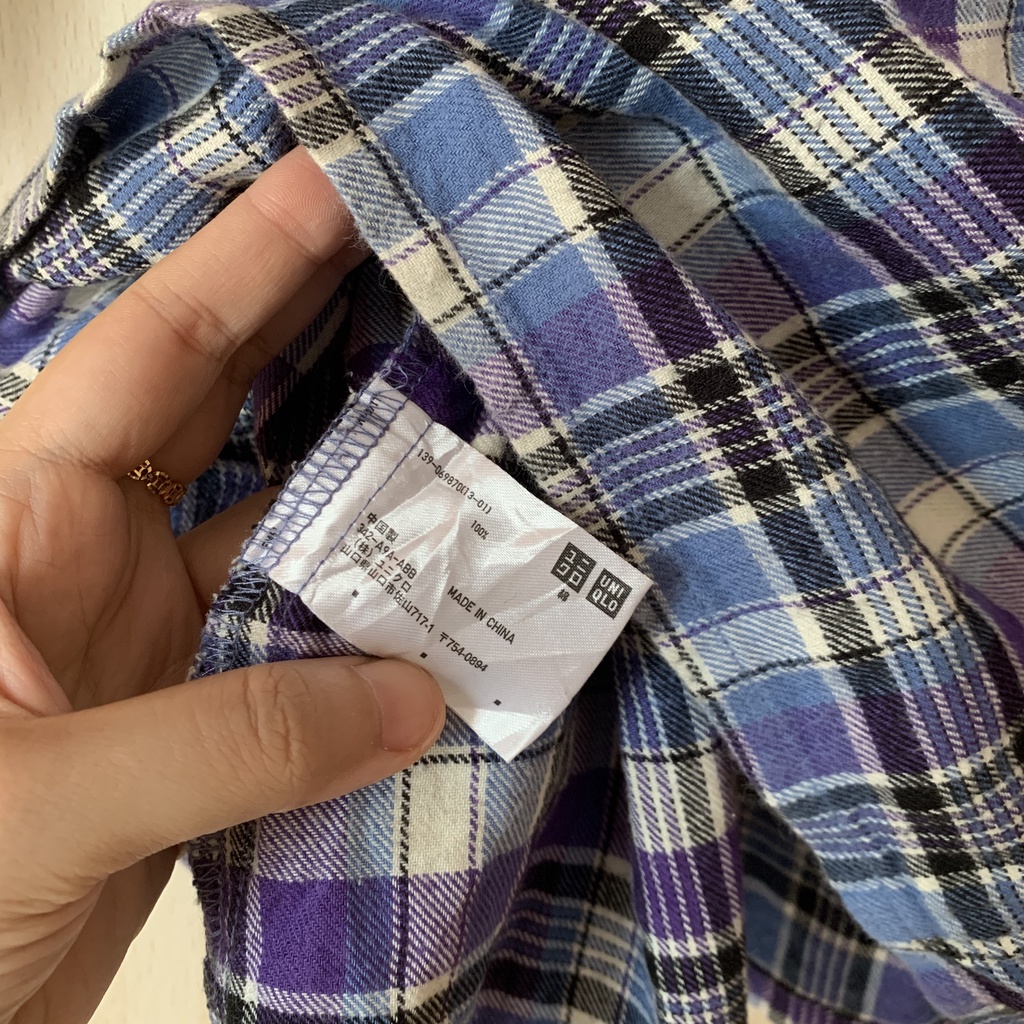 Đầm sơ mi vải cotton hiệu UNIQLO