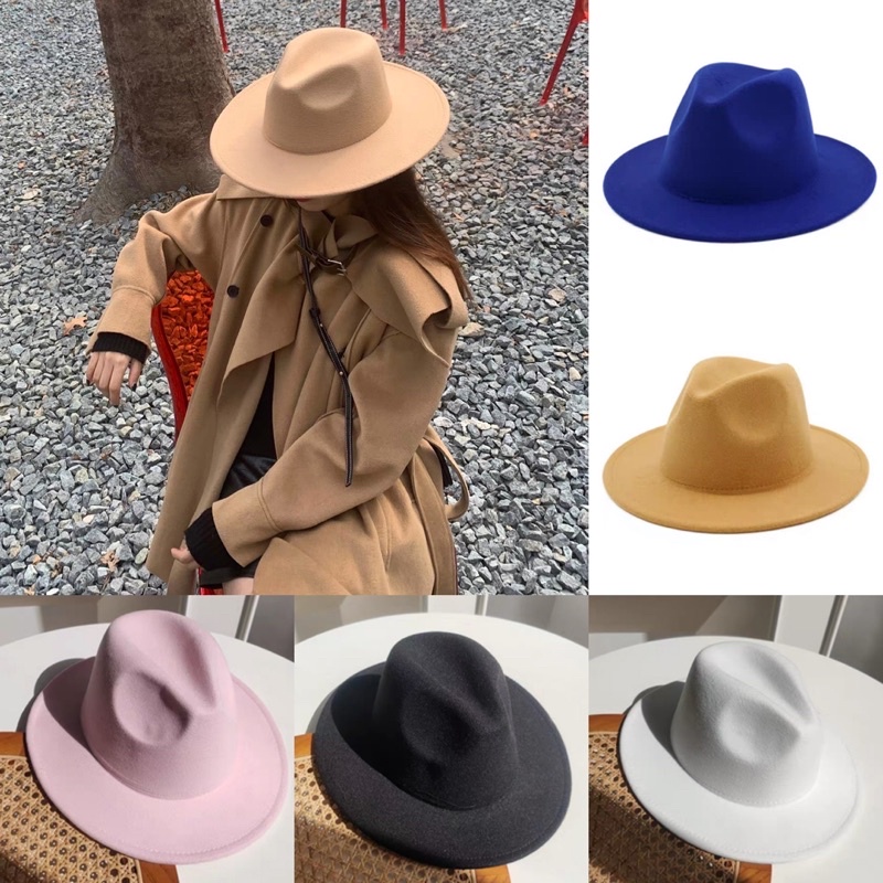 Nón Fedora nỉ dạ vành ngắn