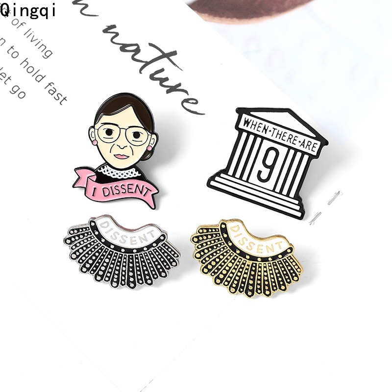 Ghim cài áo Miss Zoe in hình chữ I Dissent tráng men RBG ủng hộ công lý cho phái nữ thích hợp để làm quà tặng