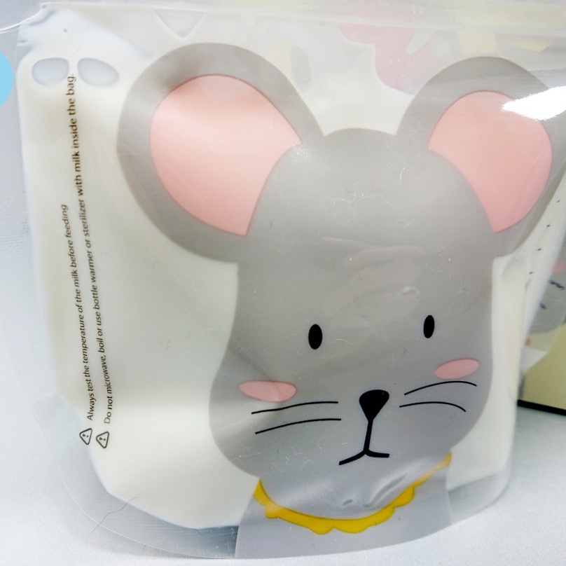 Túi trữ sữa hình Chuột GB-Baby 200ml 1 hộp 30 túi Tặng 2 túi