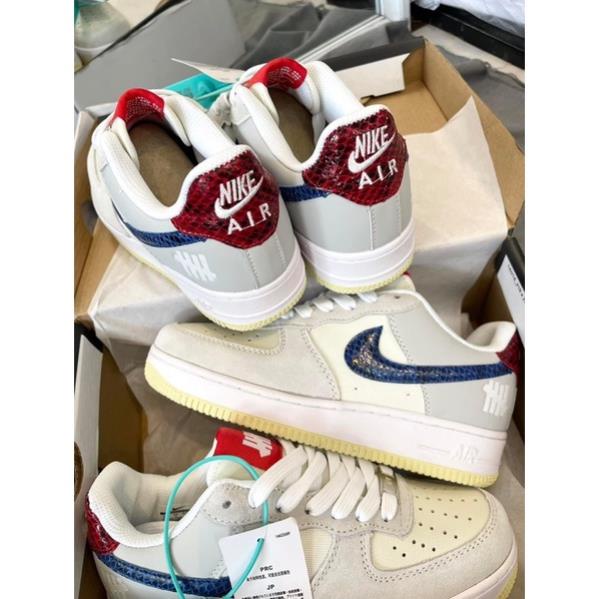 ✅shinnava✅Giày Air Force 1  On It Dunk vs. AF1, Giày Thể Thao Xám Vệt Xanh Da Lộn new 2022 Full Box tặng dây