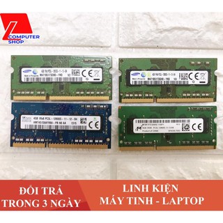 💥 RAM Laptop 4G PC3L DDR3 cũ tháo máy Bus 1600 MHz (Ram Laptop PC3L-4G cũ) (FREE SHIP ĐƠN TỪ 50K )