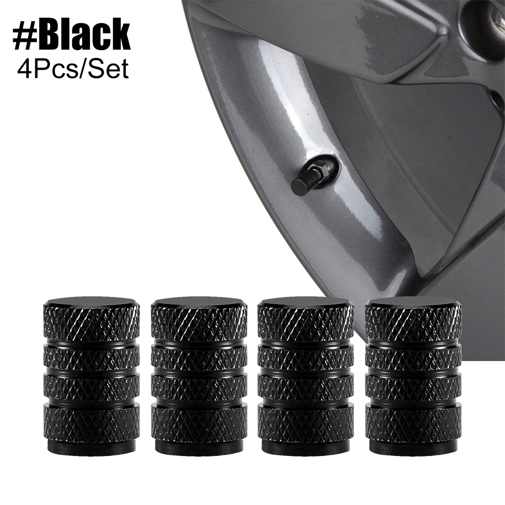 Set 4 Nắp Van Bánh Xe Hơi Bằng Hợp Kim Nhôm Chống Bụi