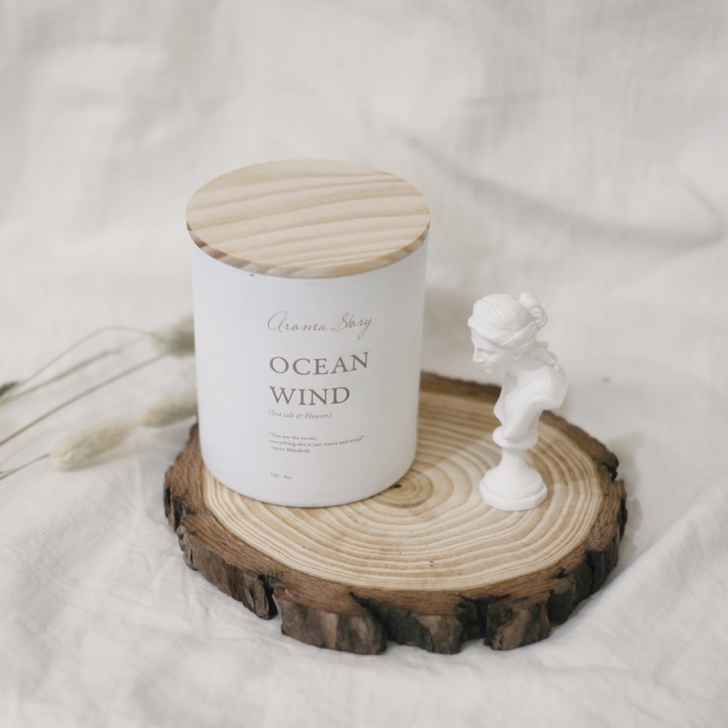 Nến thơm tự nhiên Aroma Story hương biển Ocean Wind size 200g